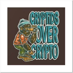 Cryptids Over Crypto Posters and Art
